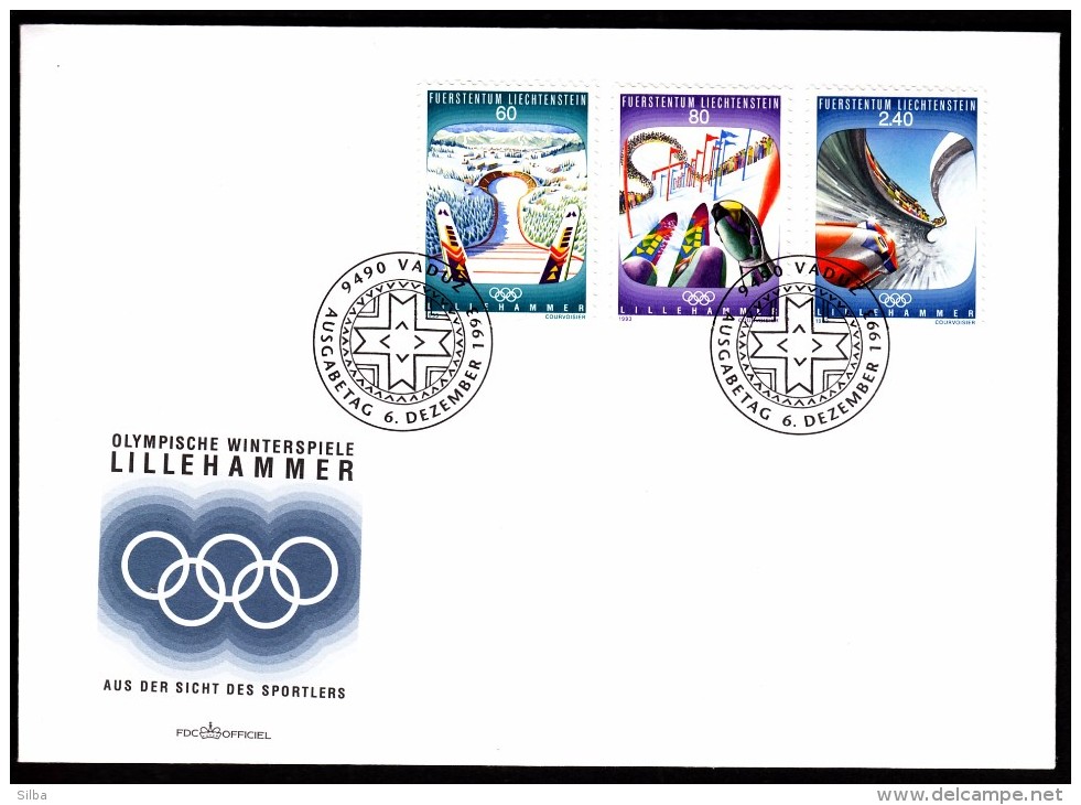 Liechtenstein Vaduz 1993 / Olympic Games Lillehammer / Ski Jumping Alpine Skiing Bobsleigh - Invierno 1994: Lillehammer