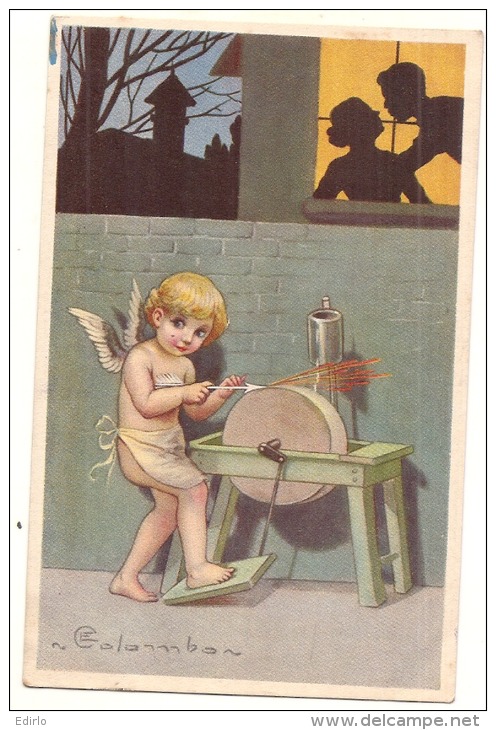 Illustrateur COLOMBO  -Cupidon Remouleur - Ange TTB écrite - Colombo, E.