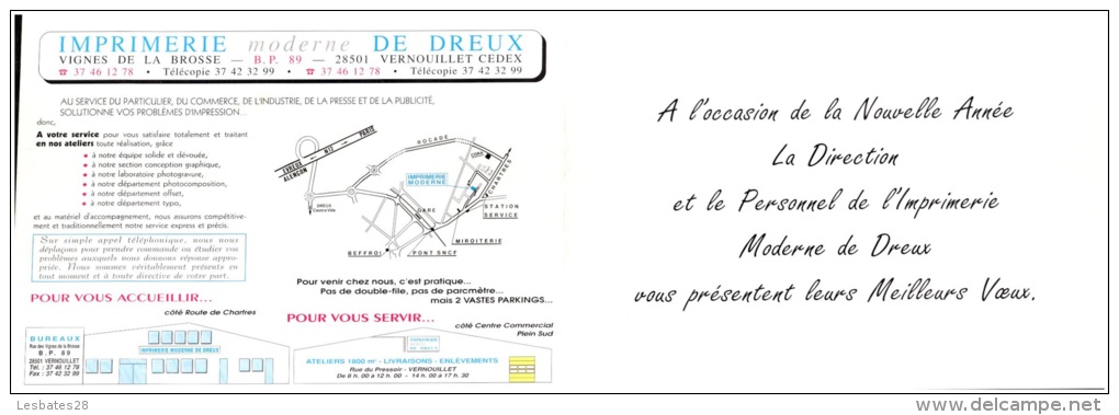 CALENDRIER 1995  FORMAT A4    DREUX  EPICERIE DE CHOIX  Maison A. Vincent Grande Rue "Classeur" - Grossformat : 1991-00