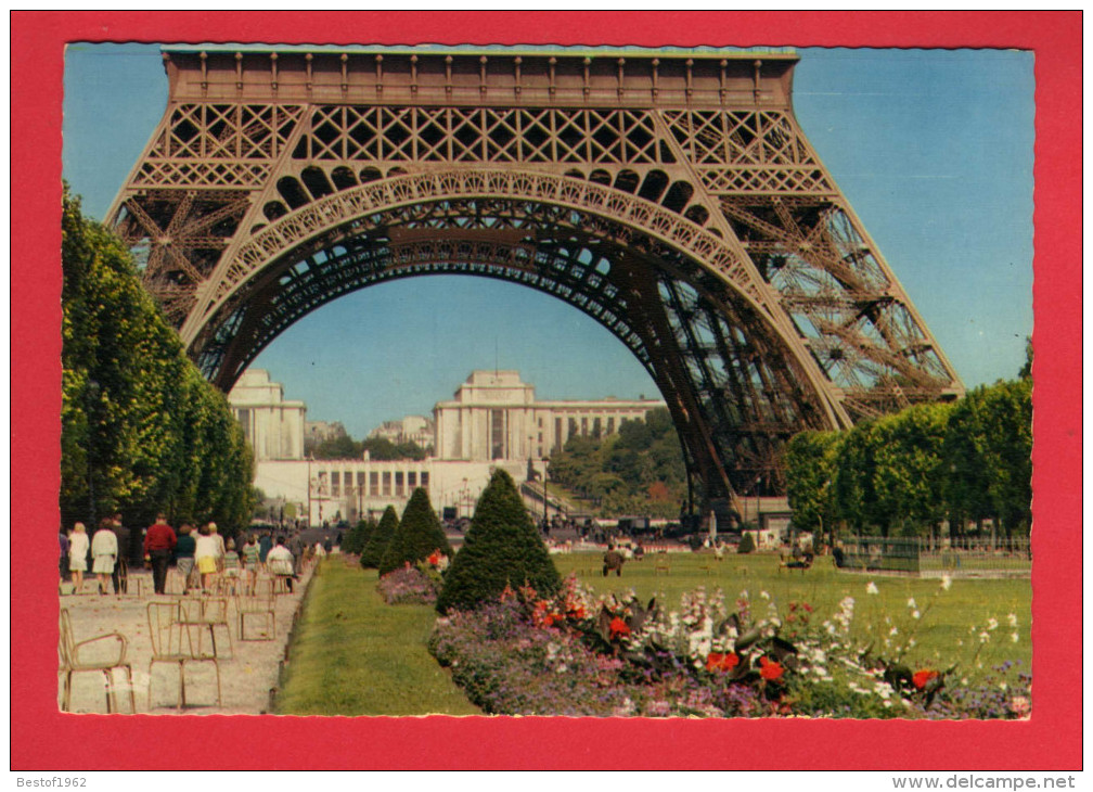 492 Francia, France, Paris - Perspective De Chaillot à Travers Les Arches De La Tour Eiffel - Otros & Sin Clasificación