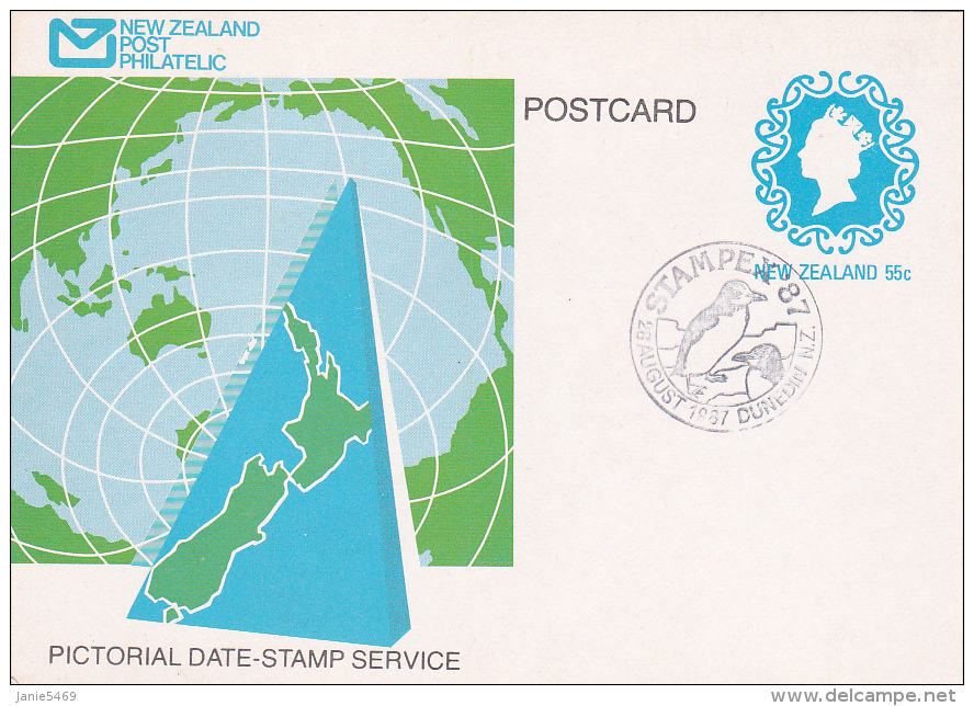 New Zealand 1987 Prepaid Postcard Stampex 87 - Postal Stationery