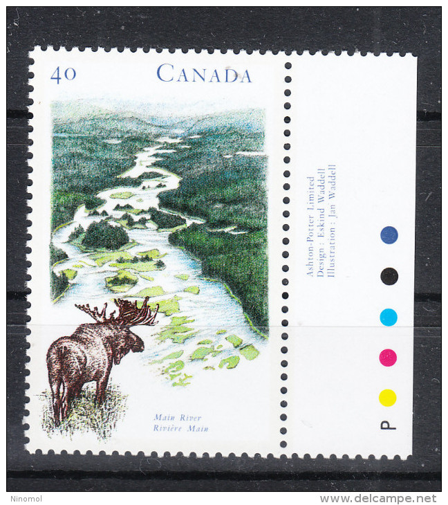 Canada   -   1991.   Alce Sul Fiume. Elk On The River. MNH - Selvaggina