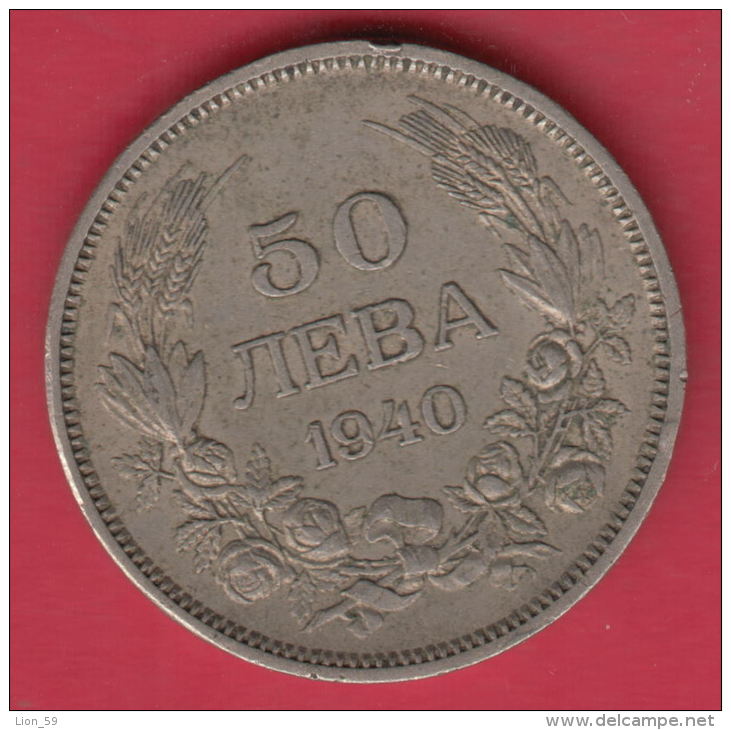 F5622 / - 50 Leva -  1940 - Tsar Boris III Of  Bulgaria Bulgarie Bulgarien Bulgarije - Coins Monnaies Munzen - Bulgarie