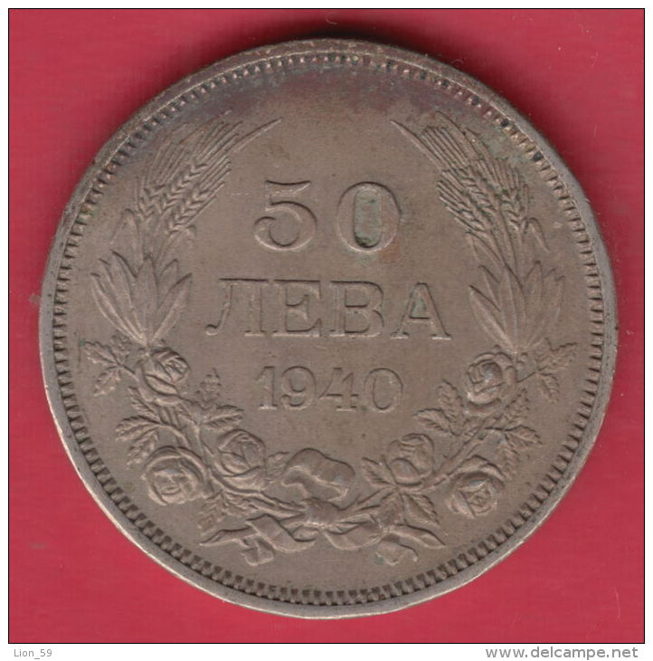 F5658 / - 50 Leva -  1940 - Tsar Boris III Of  Bulgaria Bulgarie Bulgarien Bulgarije - Coins Monnaies Munzen - Bulgaria