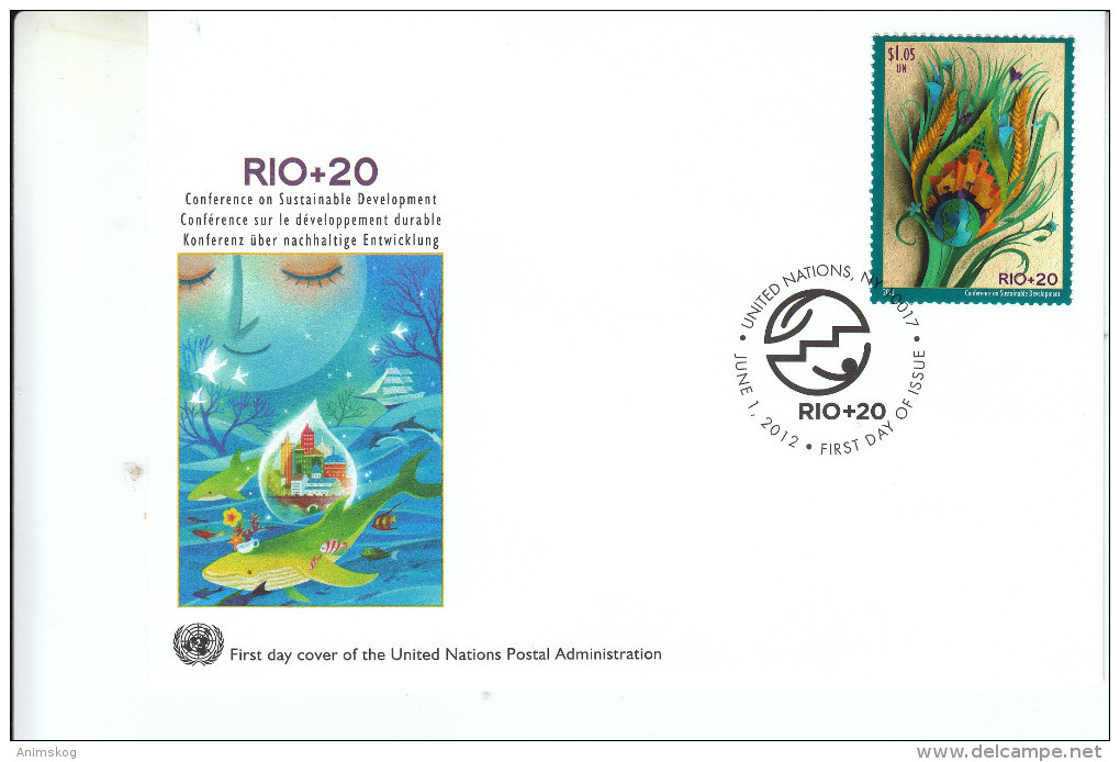 UNO New York 2012, FDC "RIO+20"  / UNO New York 2012, FDC "RIO+20" - Storia Postale