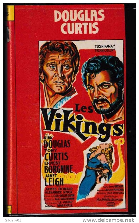 VHS AVENTURE.      LES VIKINGS.    1957.   (Kirk Douglas-Tony Curtis-Ernes Borgnine-Janet Leigh)    V.Fr. - Manga