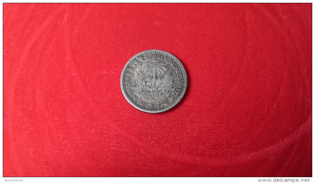 1882 Haiti 10 Cent SILVER - Haïti