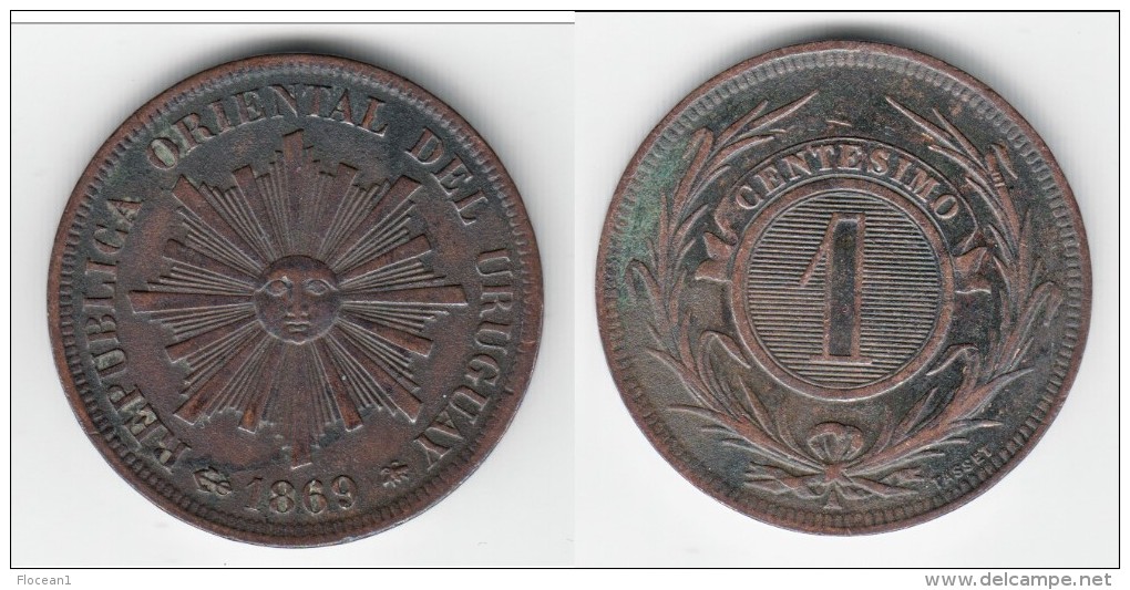 **** URUGUAY - 1 CENTESIMO 1869 A **** EN ACHAT IMMEDIAT !!! - Uruguay