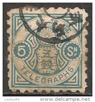 Timbres - Asie - Japon - Télégraphe - 5 Sen - N° 51 - - Telegraphenmarken