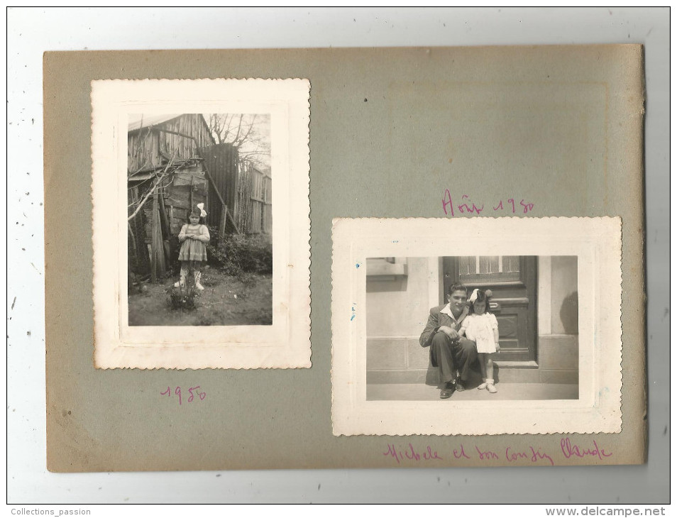 Page D´un Album De Photos , Recto Verso , Enfants , Bébés , OFFENBURG , 1948 , LOT DE 4 PHOTOGRAPHIES , Frais Fr : 2.70€ - Personnes Anonymes