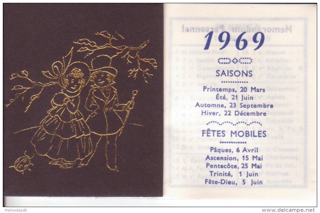 Calendrier Publicitaire 1969 - MAISONNEUVE POITIERS - Petit Format : 1961-70