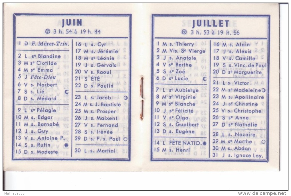 Calendrier Publicitaire 1969 - MAISONNEUVE POITIERS - Petit Format : 1961-70