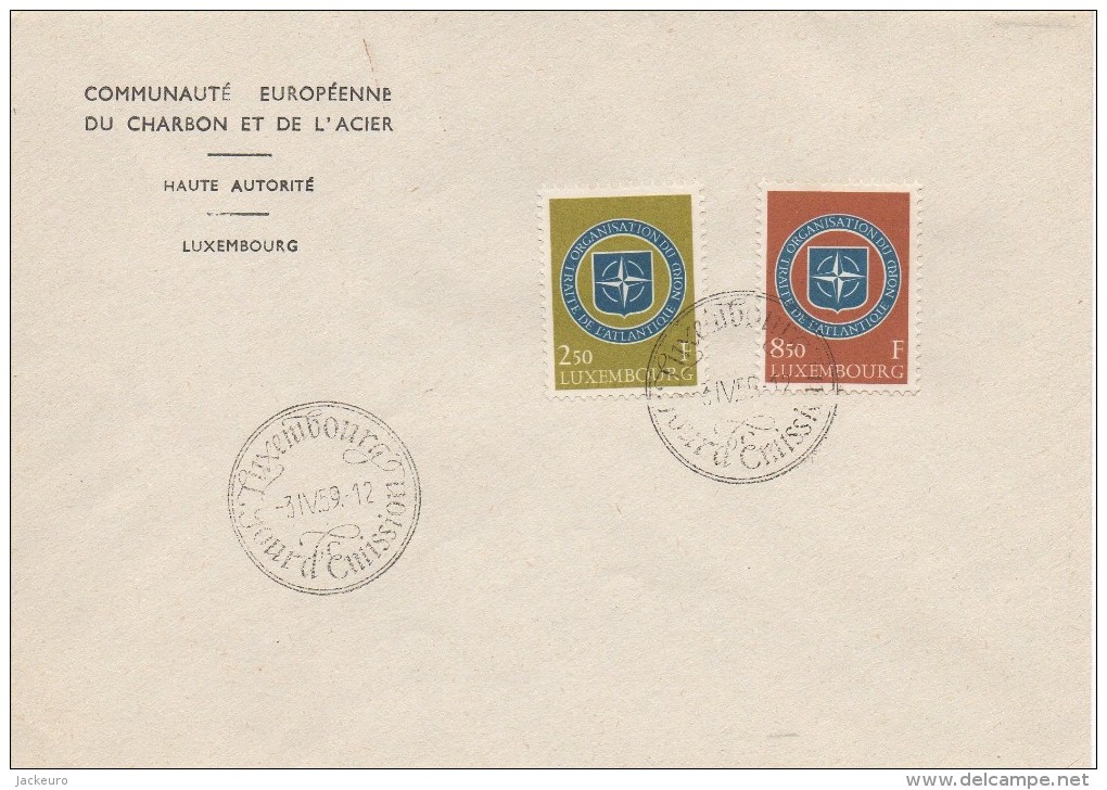 1042  FDC OTAN Sur Enveloppe Officielle De La C.E.C.A. - 1959  TTB - Covers & Documents