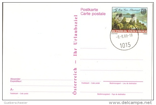 CHAT-L34 - AUTRICHE Entier Postal Carte Château De Grein - Postcards