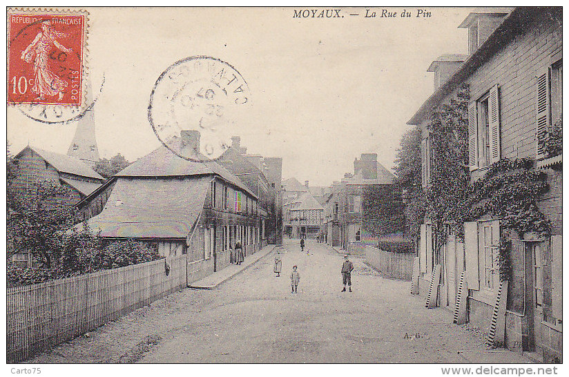 Moyaux 14 - Rue Du Pin - 1907 - Autres & Non Classés