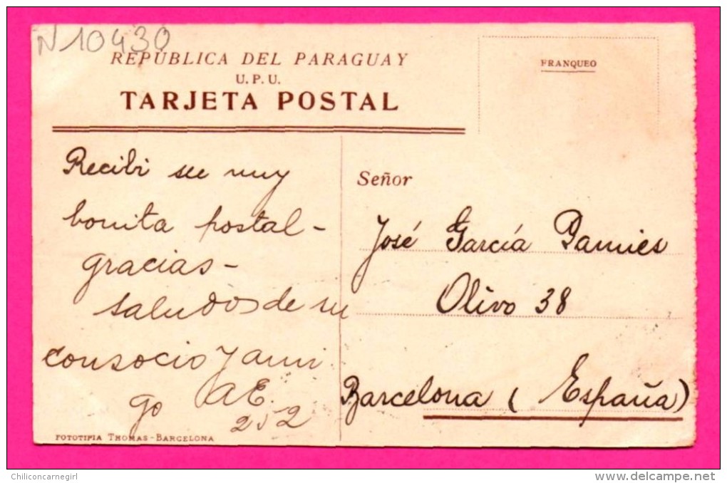 Itapita Punta Cerca De Ascucion - Timbre Avec Cachet " HABILITADO En 0,50 " - Fototipia THOMAS - 1920 - Paraguay