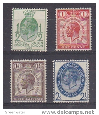 Great Britain 1929 UPU Congress 4v * Mh (=mint,hinged) (27298) - Unused Stamps