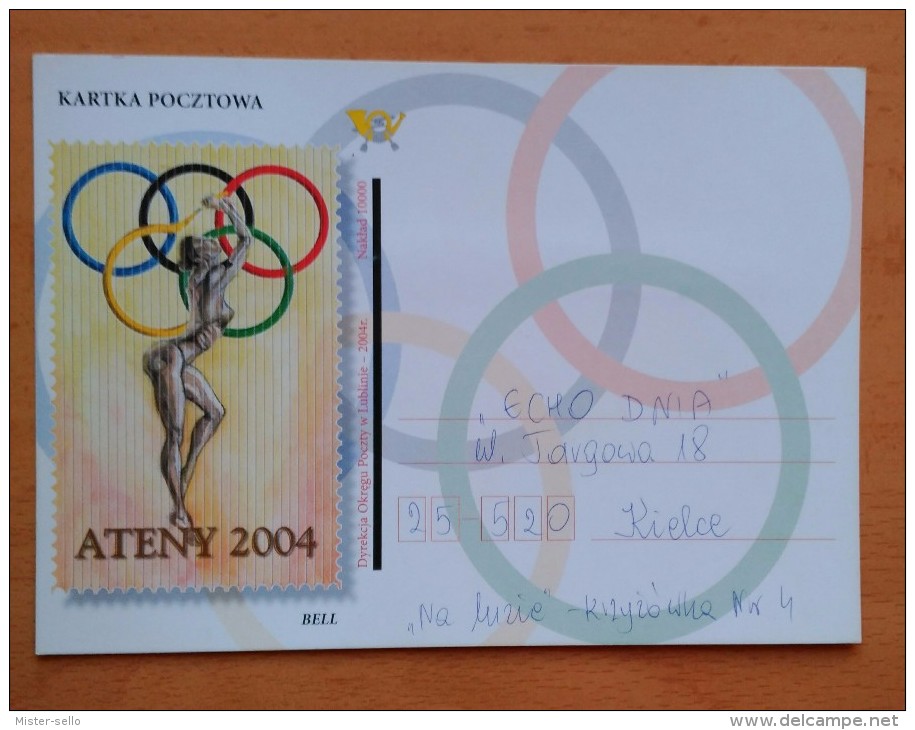 POLONIA 2004. JUEGOS OLÍMPICOS ATENAS 2004. USADO - USED - Sellos (representaciones)