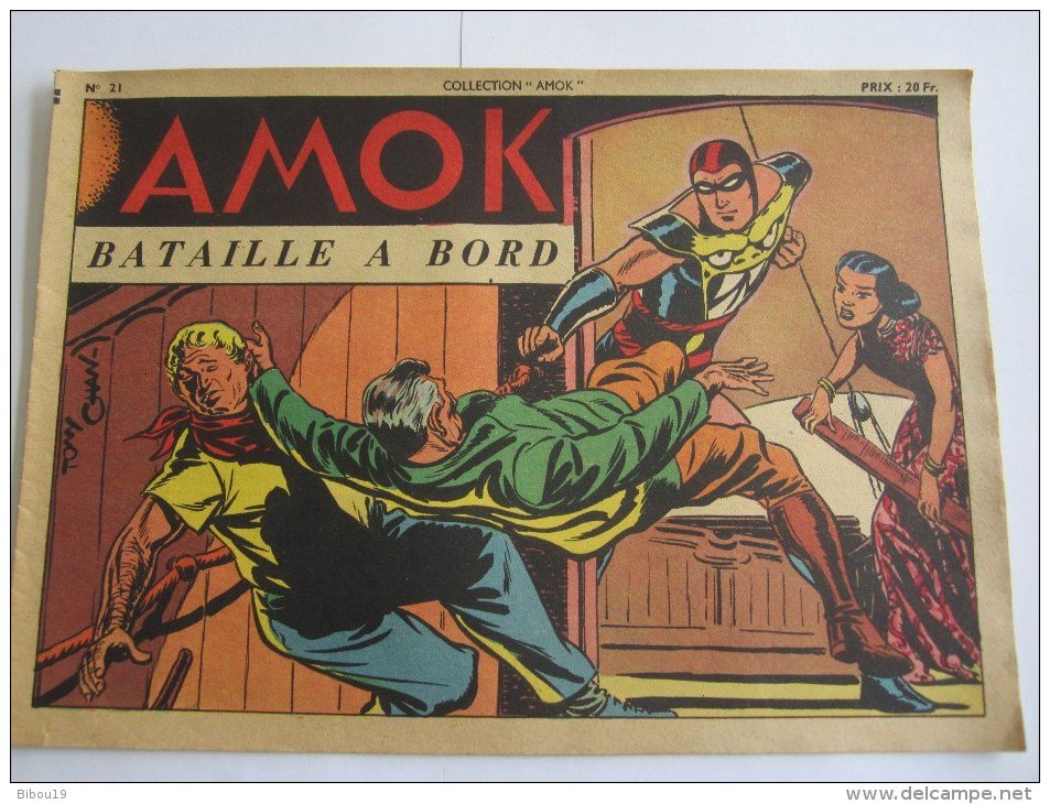 AMOK BATAILLE A BORD N 21 COLLECTION AMOK 1 TRIMESTRE 1950 - Pieds Nickelés, Les