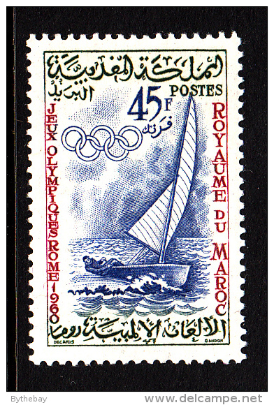 Morocco MH Scott #51 45fr Sailboat - 1960 Summer Olympics Rome - Maroc (1956-...)