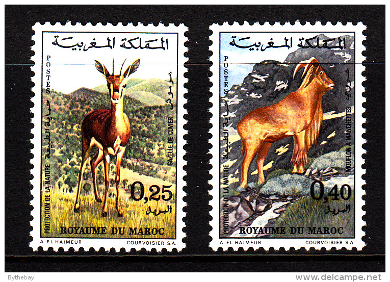 Morocco MNH Scott #268-#269 Set Of 2 Mountain Gazelle, Barbary Sheep - Maroc (1956-...)
