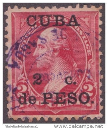 1899-176 CUBA US OCCUPATION. 1899. Ed.25. 2 1/2c MARCA FERROCARRIL RAILROAD SAGUA LA GRANDE. - Oblitérés