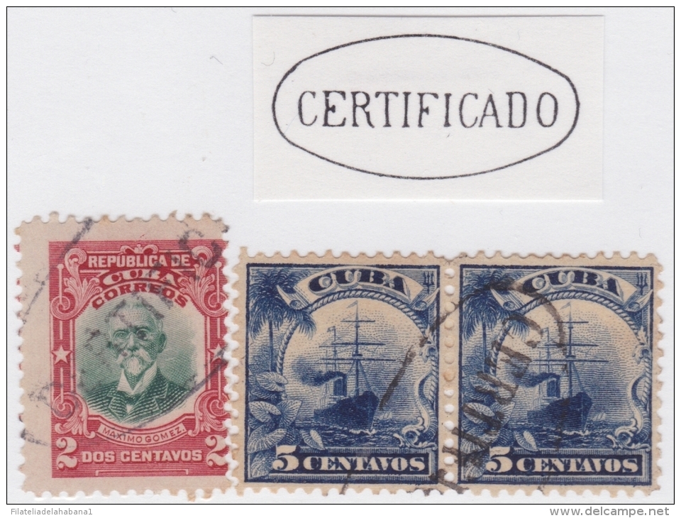 1899-191 CUBA US OCCUPATION. 1899. MARCA COLONIAL "CERTIFICADO" EN OVALO. - Usados