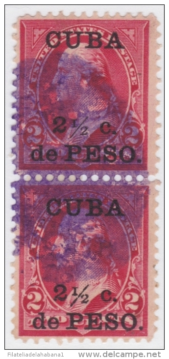 1899-202 CUBA US OCCUPATION. 1899. Ed.25. 2 1/2c MARCA MILITAR STATION. - Usados