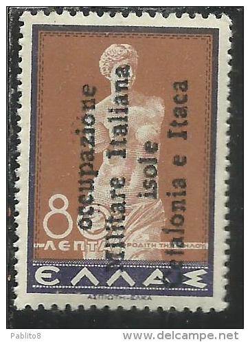 OCCUPAZIONE ITALIANA ITACA 1941 LEPTA 80 L MNH SIGNED FIRMATO - Cefalonia & Itaca