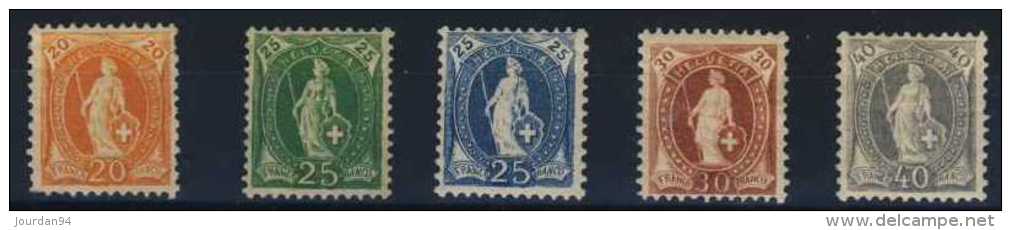 SUISSE   N°  71  À  75 - Unused Stamps