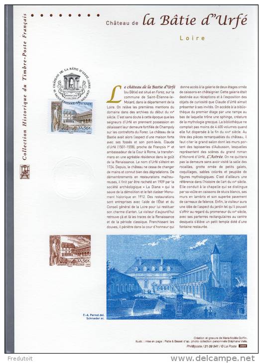 DOCUMENT OFFICIEL - 2009 - N° 4367 - Château De La Bâtie D'Urfé - Documenten Van De Post