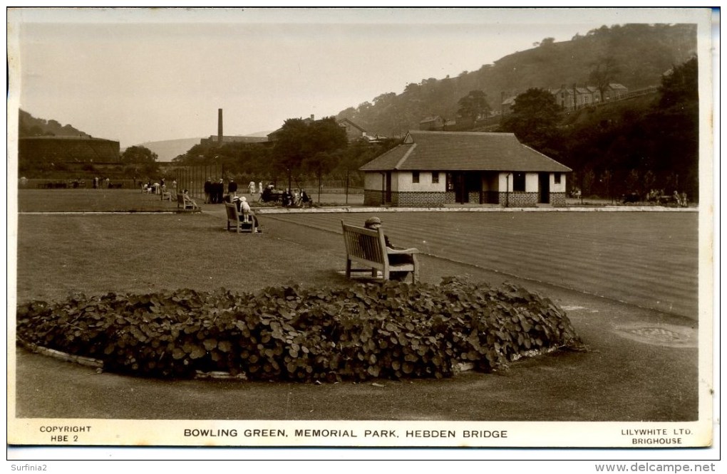 YORKS - HEBDEN BRIDGE - MEMORIAL PARK - BOWLING GREEN RP Y1019 - Other & Unclassified