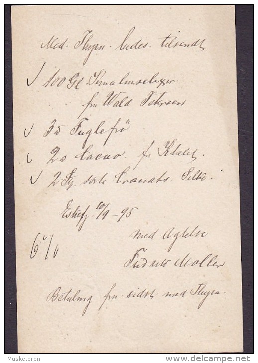 Iceland (Uprated) Postal Stationery Ganzsache Entier 8 Aur ESKIFJÖRDUR 1895 KJØBENHAVN Denmark (2 Scans) - Postal Stationery