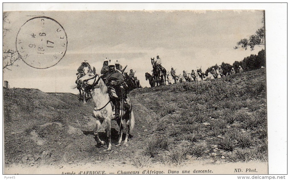 Armee D Afrique Et Chasseurs D Afrique Dans Une Descente - Guerre 1914-18