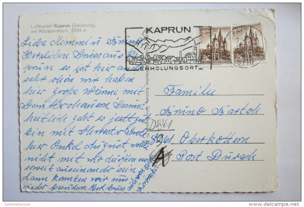 (8/6/56) AK "Kaprun" Luftkurort Mit Kitzsteinhorn - Kaprun