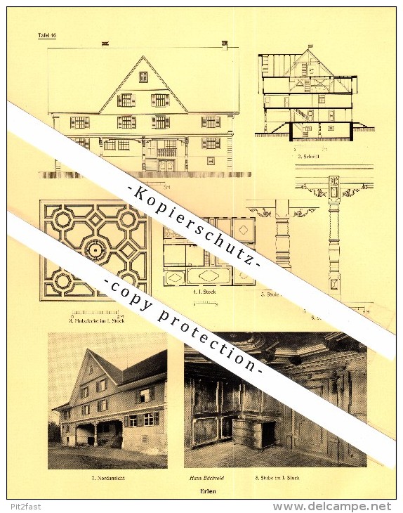 Photographien / Ansichten , 1928 , Erlen Und Oberaach / Amriswil , Prospekt , Architektur , Fotos !!! - Amriswil