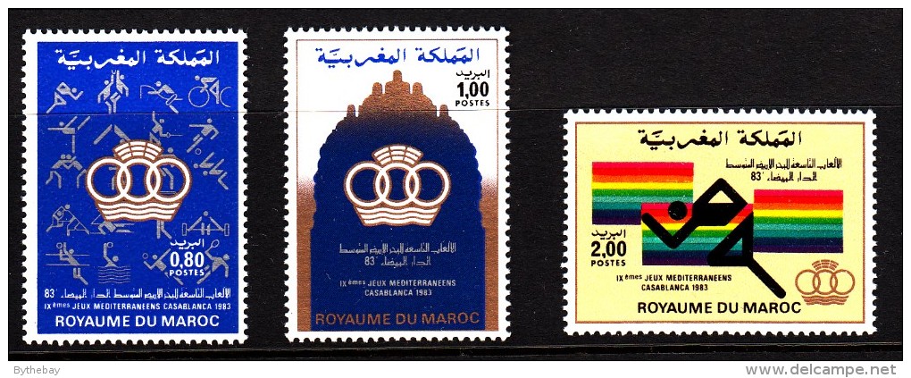 Morocco MNH Scott #552-#554 Set Of 3 Mediterranean Games - Morocco (1956-...)