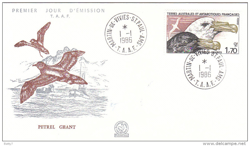 TAAF 1986 FDC - FDC