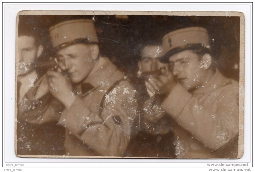 Carte Photo Stand De Tir Militaires Fête Foraine - Andere & Zonder Classificatie