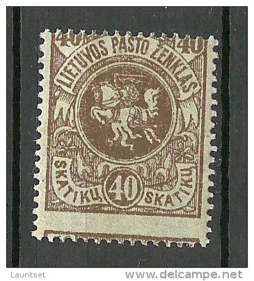 LITAUEN Lithuania 1919 Michel 54 + ERROR * - Litouwen