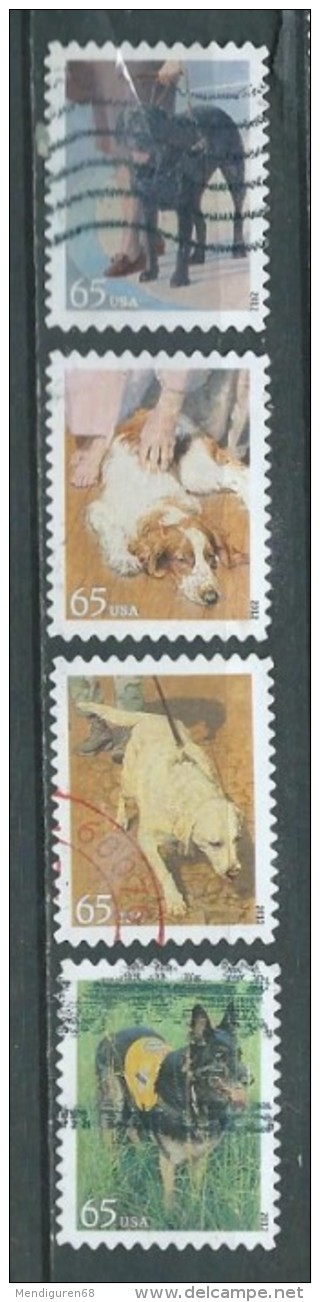 VERINIGTE STAATEN ETATS UNIS USA 2012 DOGS Set Of 4v SC 4604-07 MI 4802-05 SG 5212-15 YV 4450-53 - Used Stamps