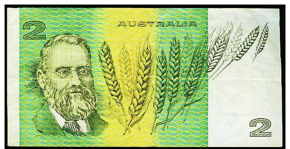 AUSTRALIA $2.DOLLARS P-43E 1985 NOTE IN A NICE HIGH GRADE CONDITION. NO TEARS, PINHOLES OR GRAFFITI. - Local Currency