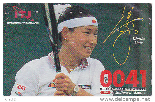 Télécarte Japon-  Sport - TENNIS - KIMIKO DATE KRUMM / Tel 0041 - Japan Phonecard ANA Aviation / Germany Rel - Avion 359 - Avions