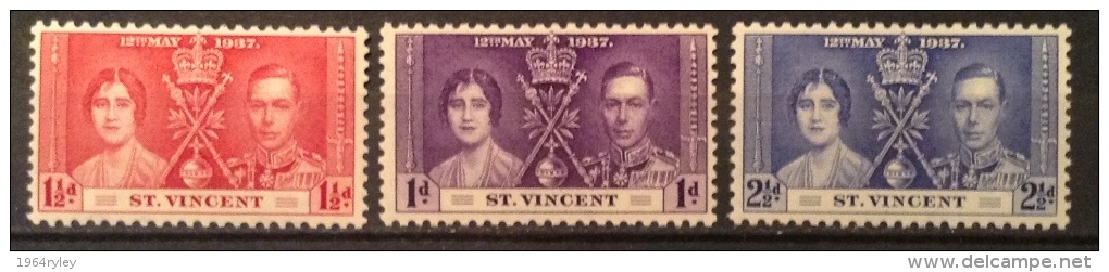 St. Vincent  1937  MH*  # 138/140 - St.Vincent (...-1979)