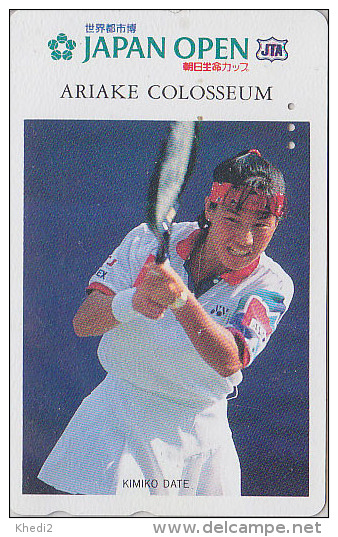 Télécarte Japon-  Sport - TENNIS - KIMIKO DATE KRUMM - Japan Phonecard / Aviation ANA / Germany Rel - 366 - Avions