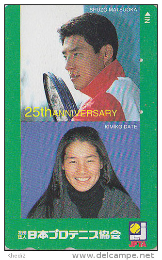 RARE TC JAPON / 110-016 - SPORT TENNIS - KIMIKO DATE KRUMM & SHUZO MATSUOKA - JAPAN Phonecard - Germany Rel  TK - 368 - Sport