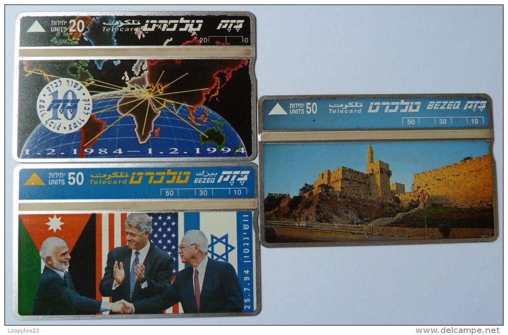 ISRAEL - L&G - Bezeq - Group Of 3 Cards - Mint - Israël