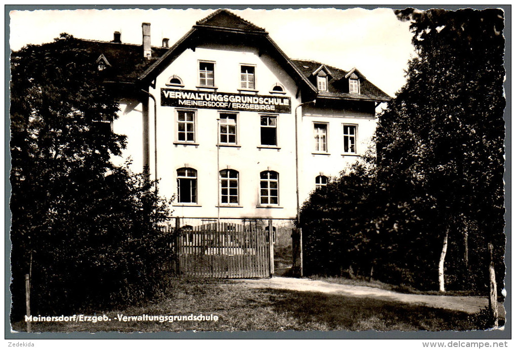 1416 - Ohne Porto - Alte Foto Ansichtskarte - Meinersdorf Schule Grundschule - N. Gel. TOP Neubert - Burkhardtsdorf