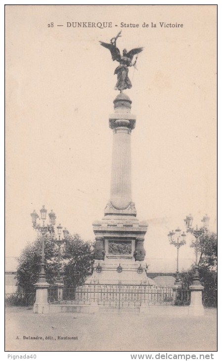 Cp , 59 , DUNKERQUE , Statue De LaVictoire - Dunkerque