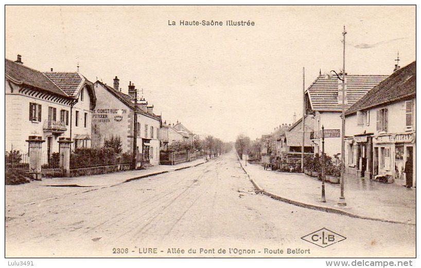 CPA - LURE (70) - Aspect De L'Allée Du Pont De L'Ognon , Route De Belfort En 1931 - Lure
